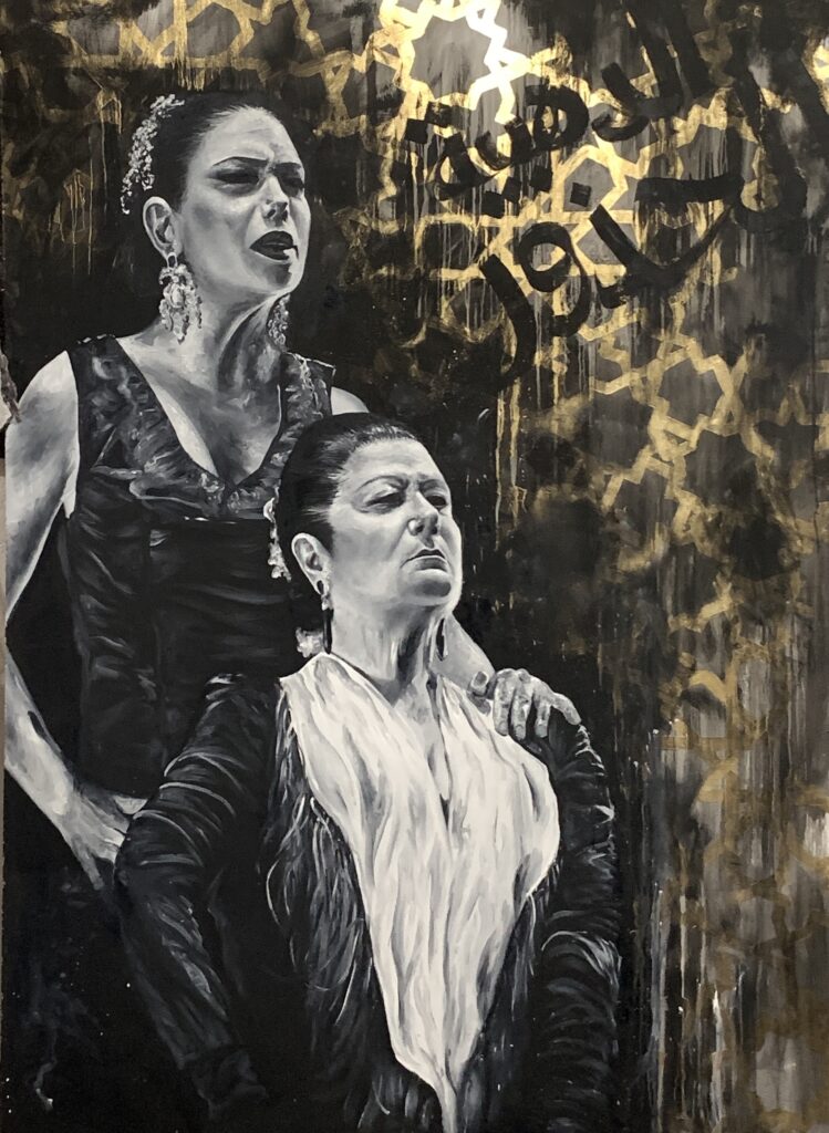Retrato Tatiana Garrido y Mariquilla Expo "Raíces Doradas"