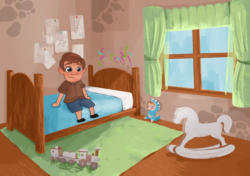 Ilustración Libro infantil "El sueño de Mariano"